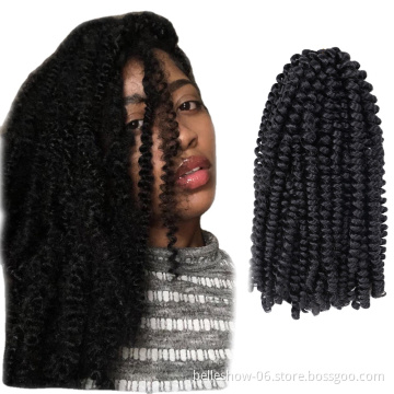 Hot sell 8'  spring twist  wholesale Braiding hair  Short Senegalese Twist Crochet Braids  Small Crochet Braids